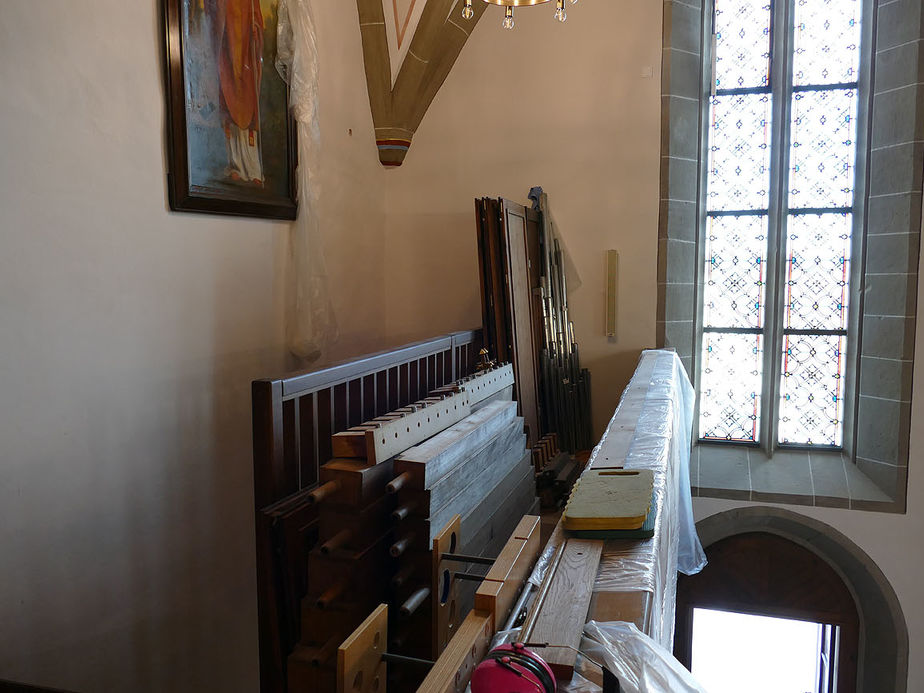 Sanierung der "Lötzerich" Orgel in St. Crescentius (Foto: Karl-Franz Thiede)